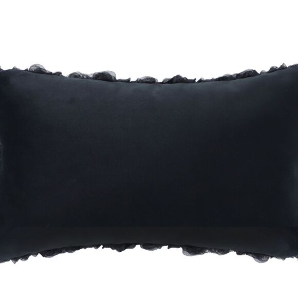 Ashland 20 X 12 Gothic Bordeaux Decorative Accent Rose Pillow- Black - Picture 3 of 7